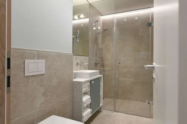 Badezimmer Töwerhus Ferienwohnung Krabbe