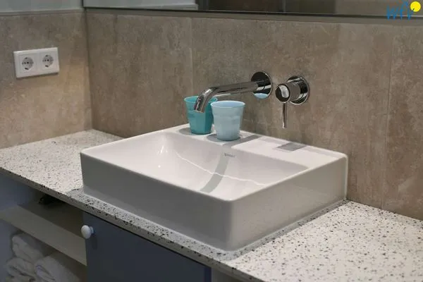 Badezimmer Töwerhus Ferienwohnung Robbe