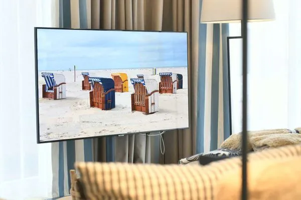 Wohnzimmer Töwerhus Ferienwohnung Robbe