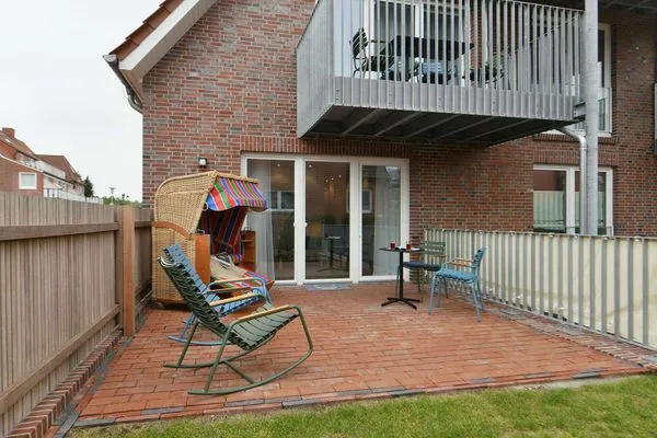 Terrasse Töwerhus Ferienwohnung Robbe