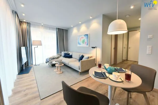 Wohnzimmer Töwerhus Ferienwohnung Robbe