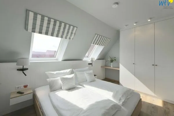 Schlafzimmer Töwerhus Ferienwohnung Bill