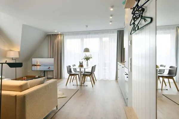 Wohnzimmer Töwerhus Ferienwohnung Bill