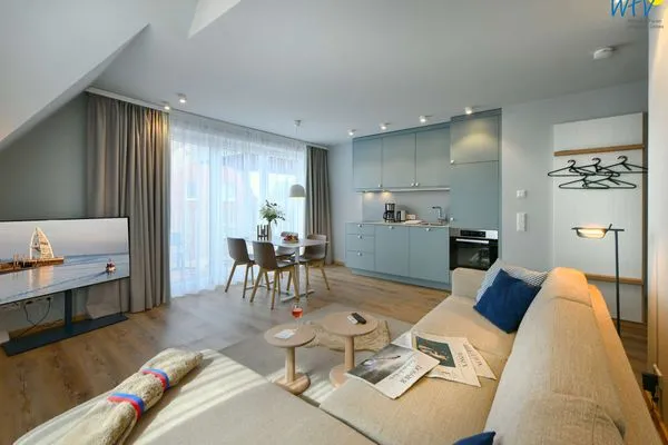 Wohnzimmer Töwerhus Ferienwohnung Bill