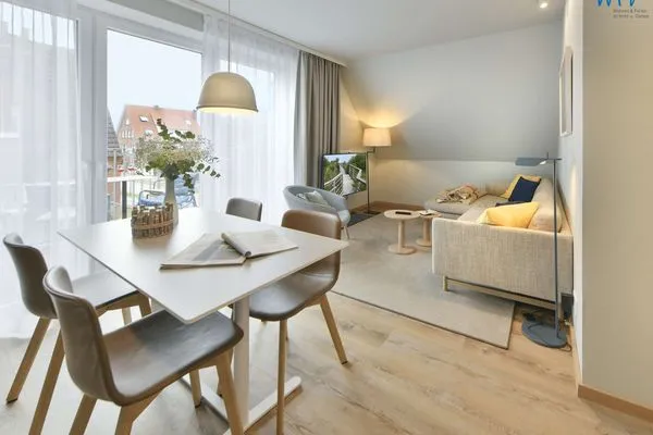 Wohnzimmer Töwerhus Ferienwohnung Memmert