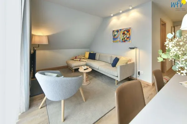 Wohnzimmer Töwerhus Ferienwohnung Memmert