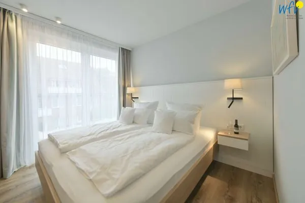 Schlafzimmer Töwerhus Ferienwohnung Memmert