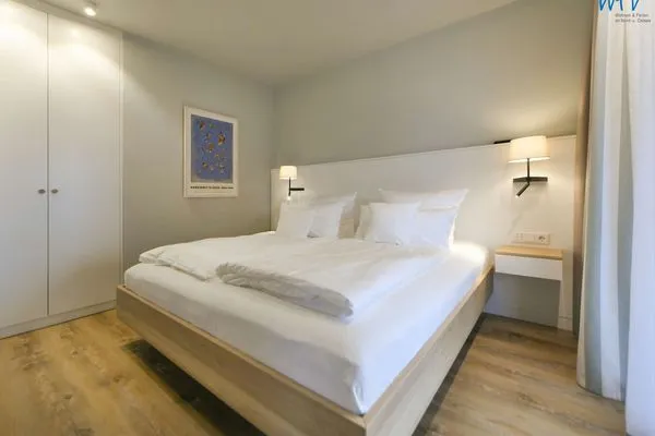 Schlafzimmer Töwerhus Ferienwohnung Memmert