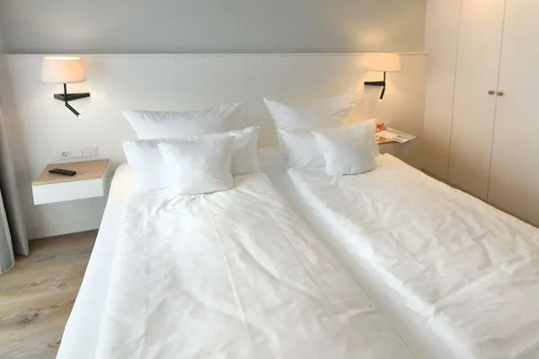 Schlafzimmer Töwerhus Ferienwohnung Muschel