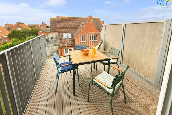 Balkon Töwerhus Ferienwohnung Hummer