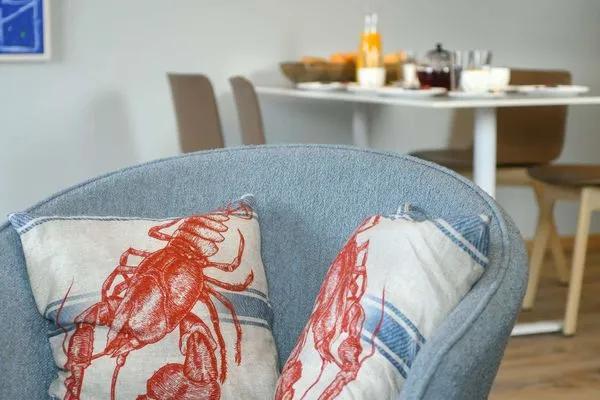 Wohnzimmer Töwerhus Ferienwohnung Hummer