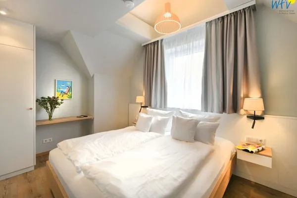 Schlafzimmer Töwerhus Ferienwohnung Hummer