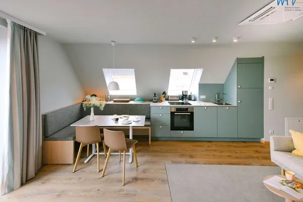 Wohnzimmer Töwerhus Ferienwohnung Auster