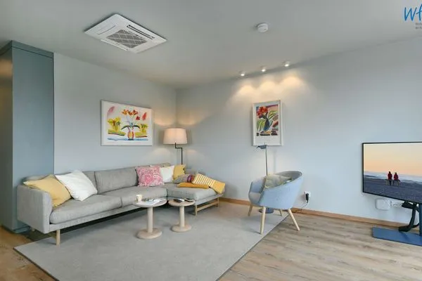 Wohnzimmer Töwerhus Ferienwohnung Auster