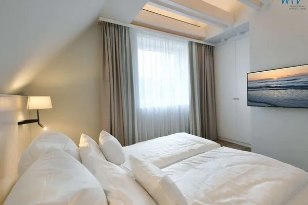 Schlafzimmer Töwerhus Ferienwohnung Auster