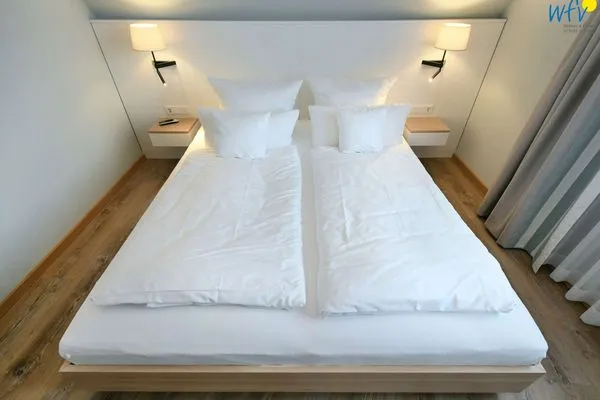 Schlafzimmer Töwerhus Ferienwohnung Auster