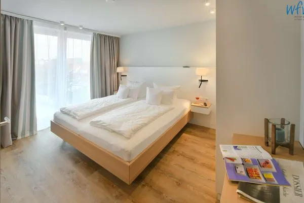 Schlafzimmer Töwerhus Ferienwohnung Auster