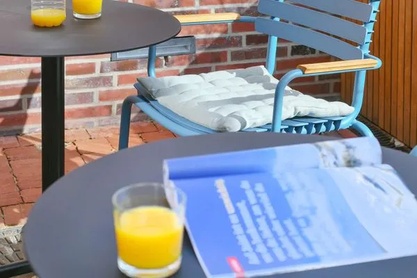 Terrasse Töwerhus Ferienwohnungen Segel + Seestern