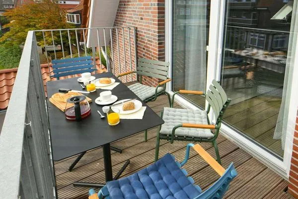 Balkon Töwerhus Ferienwohnungen Watt + Bill