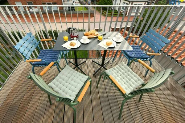 Balkon Töwerhus Ferienwohnungen Watt + Bill