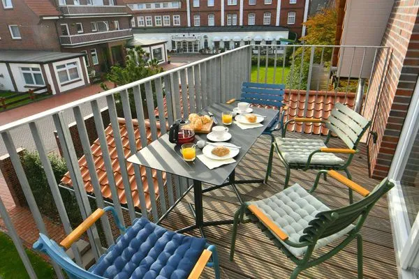 Balkon Töwerhus Ferienwohnungen Watt + Bill