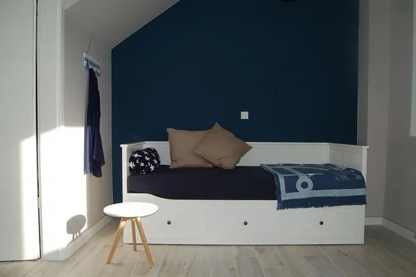 Schlafzimmer Haus Kiek in't Watt Ferienwohnung Deichrausch