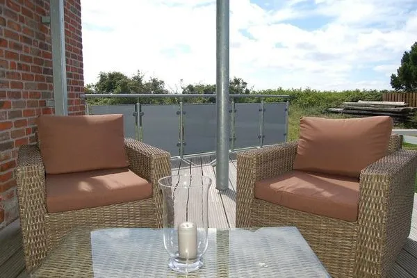 Balkon Haus Kiek in't Watt Ferienwohnung Deichrausch