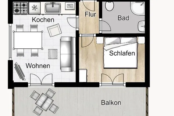 Grundriss Haus am Hövt Ferienwohnung 2