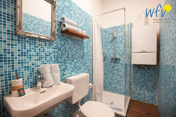 Badezimmer Kirchstr. 11 Borkum Ferienwohnung Bollstove