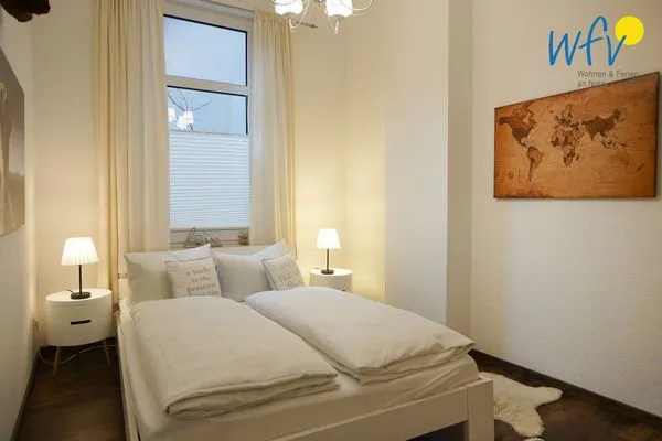 Schlafzimmer Kirchstr. 11 Borkum Ferienwohnung Bollstove