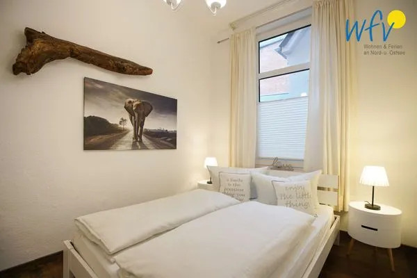 Schlafzimmer Kirchstr. 11 Borkum Ferienwohnung Bollstove
