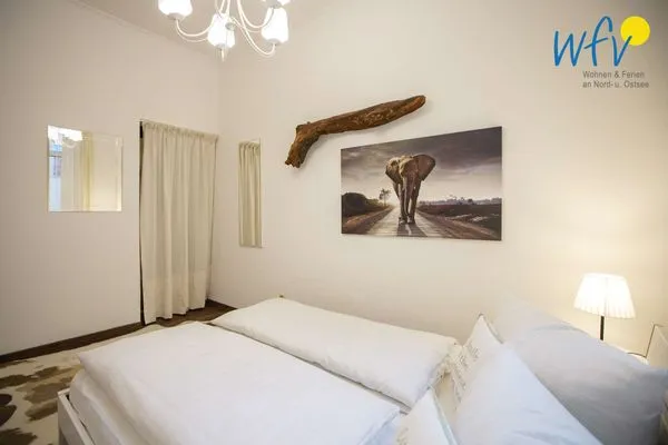 Schlafzimmer Kirchstr. 11 Borkum Ferienwohnung Bollstove