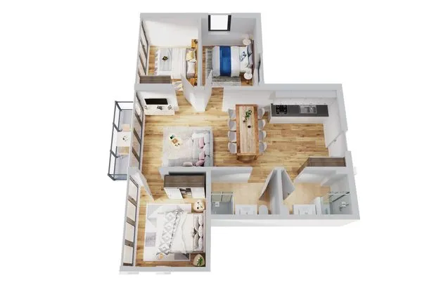 Grundriss Smart Resorts Haus Brilliant Ferienwohnung 601