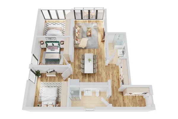 Grundriss Smart Resorts Haus Brilliant Ferienwohnung 602