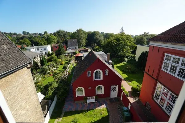 Gartenblick  Ferienwohnung Blauzahn