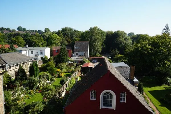 Gartenblick  Ferienwohnung Blauzahn