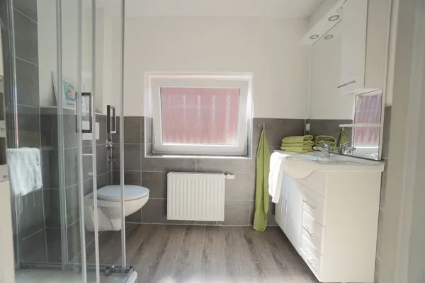 Badezimmer  Ferienwohnung Blauzahn