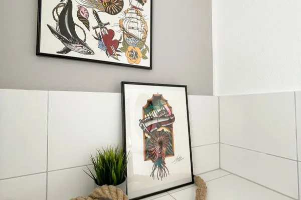 Dekoratives Detail  Altbauwohnung mit Panorama Schleiblick, Balkon und Kamin im Herzen von Schleswig