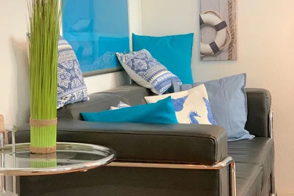 Wohnzimmer  Ferienwohnung Kajüte am Borbyerufer von Eckernförde