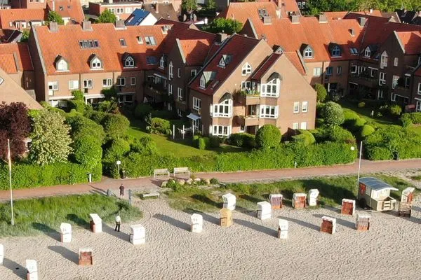 Vogelperspektive  Ferienwohnung Strandhüpfer - direkt am Meer