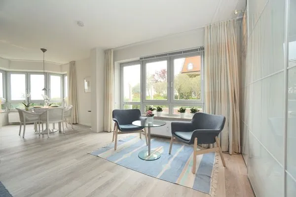 Wohnzimmer  Ferienwohnung Strandhüpfer - direkt am Meer