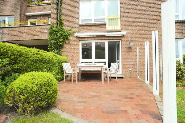 Terrasse  Ferienwohnung Strandhüpfer - direkt am Meer