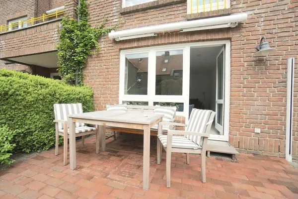 Terrasse  Ferienwohnung Strandhüpfer - direkt am Meer