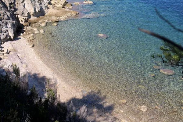 beach next to the house  Aspro Spiti 1