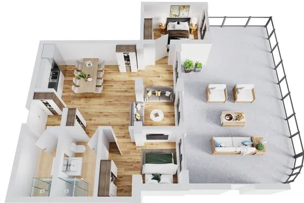 Grundriss Smart Resorts Haus Diamant Ferienwohnung 702