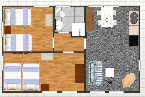 Grundriss der Ferienwohnung Goodshenk in Süddorf auf Amrum Hüs Sanskiin Ferienwohnung *Goodshenk*