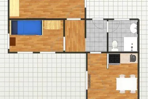 Grundriss der Ferienwohnung Hopelfask in Süddorf auf Amrum Hüs Sanskiin Ferienwohnung *Hopelfask*