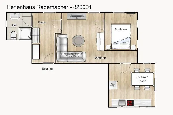 Grundriss Ferienhaus Rademacher Ferienwohnung 1