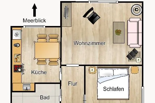 Grundriss Villa Alexandra Ferienwohnung 31