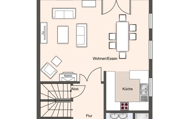 Reetdachhaus Dreilanden Reetdachhaus Charlotte SPO Ording - Grundriss